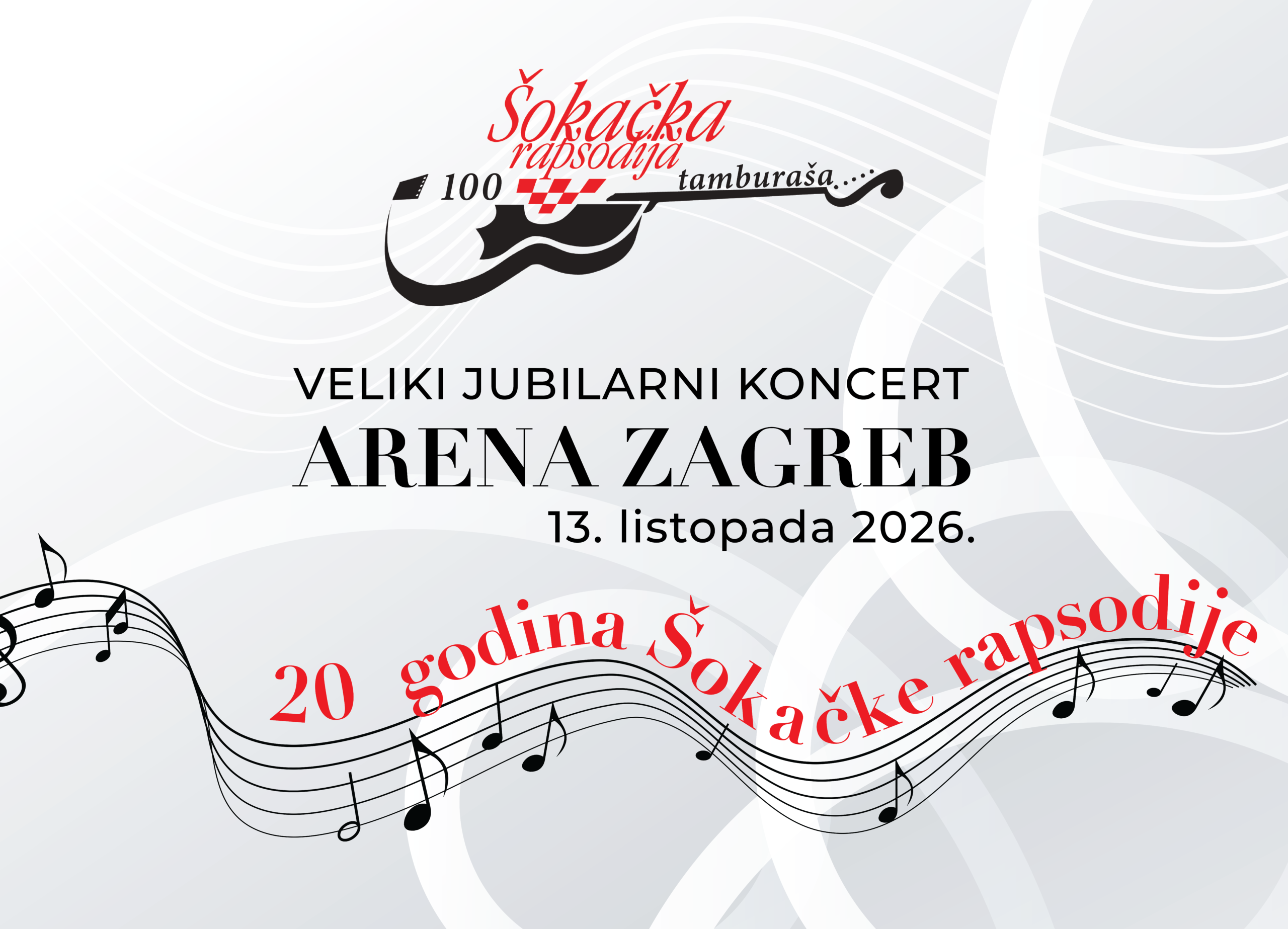 Najava velikog koncerta povodom 20 godina Šokačke rapsodije